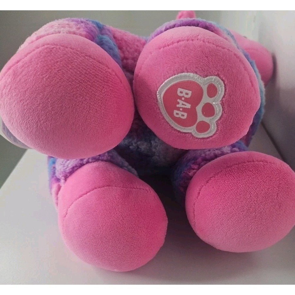 Build A Bear Tie Dye Llama Plush Stuffed Animal Toy 15" Fuzzy Alpaca Pink Blue - Picture 7 of 8
